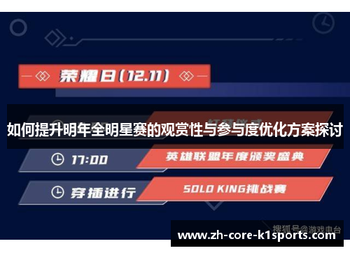 如何提升明年全明星赛的观赏性与参与度优化方案探讨 如何提升明年全明星赛的观赏性与参与度优化方案探讨